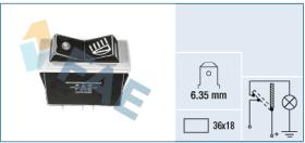 Fae 62200 - INTERRUPTOR FARO ANTINIEBLA