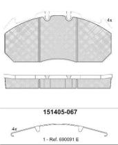 Icer Brakes 151405067 - JGO.PASTILLAS,CAMION-AUTOBUS