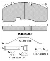 Icer Brakes 151629066 - JGO.PASTILLAS,CAMION-AUTOBUS