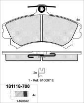 Icer Brakes 181118700 - JGO.PASTILLAS,FURGONETA/TURISMO