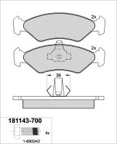 Icer Brakes 181143700 - JGO.PASTILLAS,FURGONETA/TURISMO