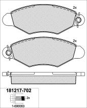 Icer Brakes 181217702 - JGO.PASTILLAS,FURGONETA/TURISMO