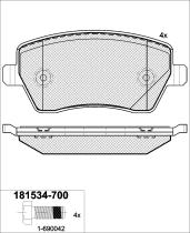 Icer Brakes 181534700 - JGO.PASTILLAS,FURGONETA/TURISMO