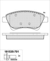 Icer Brakes 181535701 - JGO.PASTILLAS,FURGONETA/TURISMO