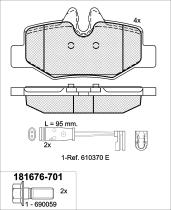 Icer Brakes 181676701 - JGO.PASTILLAS,FURGONETA/TURISMO