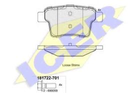 Icer Brakes 181722 - PASTILLA FRENO ICER