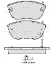 Icer Brakes 181809 - JGO.PASTILLAS