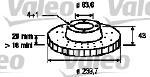 Valeo 186163 - JUEGO DE DISCOS FORD ESCORT (X2)