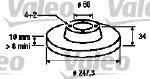 Valeo 186200 - JUEGO DE DISCOS CITROEN SAXO (X2)