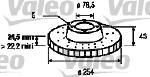 Valeo 186278 - JGO.DISCOS FRENO FORD TRANSIT 80,10