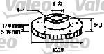 Valeo 186523 - JUEGO DE DISCOS VW POLO (X2)