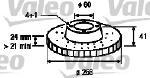 Valeo 186592 - DISCOS F.OPEL ASTRA G 1.2I,1.4I,1.6