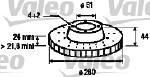 Valeo 186655 - JUEGO DE DISCOS RENAULT SCENIC (X2)