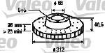 Valeo 186758 - DISCO F. AUDI A4 II 99-, A6 II, A6