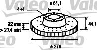 Valeo 186762 - JUEGO DE DISCOS MINI COOPER (X2)