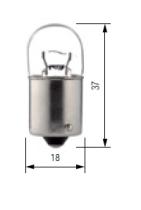 Bosma 501215ORK - LÁMPARA BA15S 12V 5W AMBAR