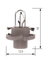 Bosma 502493K - LÁMPARA BX8,4D 24V 1,5W ROJO