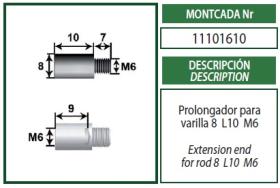 Montcada 11101610 - PROLONGADOR 1,1 M6