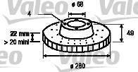 Valeo 186821 - JUEGO DE DISCOS NISSAN ALMERA (X2)