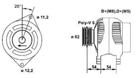 WAI 1321301MM - ALTERNADOR MARELLI 63321507 P/E