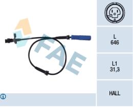 Fae 78045 - SENSOR VELOCIDAD RUEDA-ABS