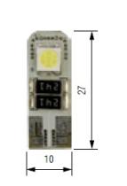 Bosma 93534090 - 12V 2 LED T10 2 POLOS CANBUS