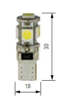 Bosma 93534199 - 12V 5 LED T10 2 POLOS CANBUS