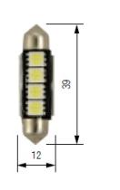 Bosma 93533789 - 12V 4 LED SV8,5 15X39 CANBUS