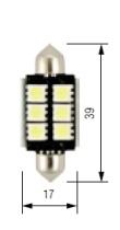 Bosma 93533802 - 12V 6 LED SV8,5 15X39 CANBUS