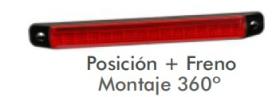 Aspock 319207001 - PILOTO POSICION Y FRENO LED 12/24 V.