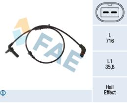 Fae 78488 - SENSOR VELOCIDAD RUEDA - ABS