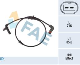 Fae 78489 - SENSOR VELOCIDAD RUEDA - ABS