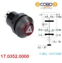 Cobo 1703520000 - PULSADOR WARNING 7 PINS 1025559