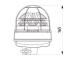 Rinder RV014600 - ROTATIVO LED 12/24V BASE BARRA RIGIDA